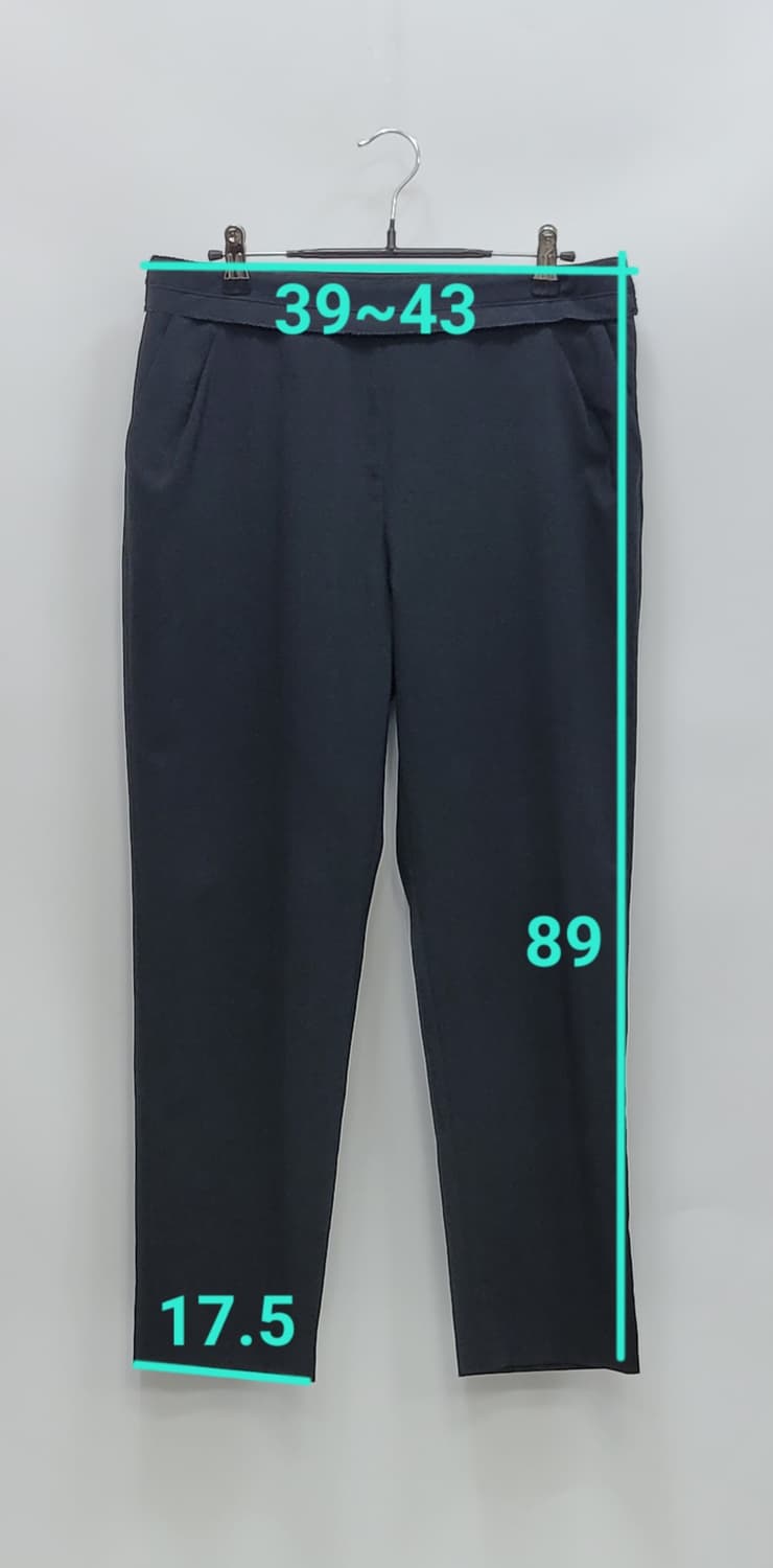 TIME 20SS 한섬 타임 뒷밴딩 슬랙스 팬츠 / 여 67-98 블랙  상품이미지10