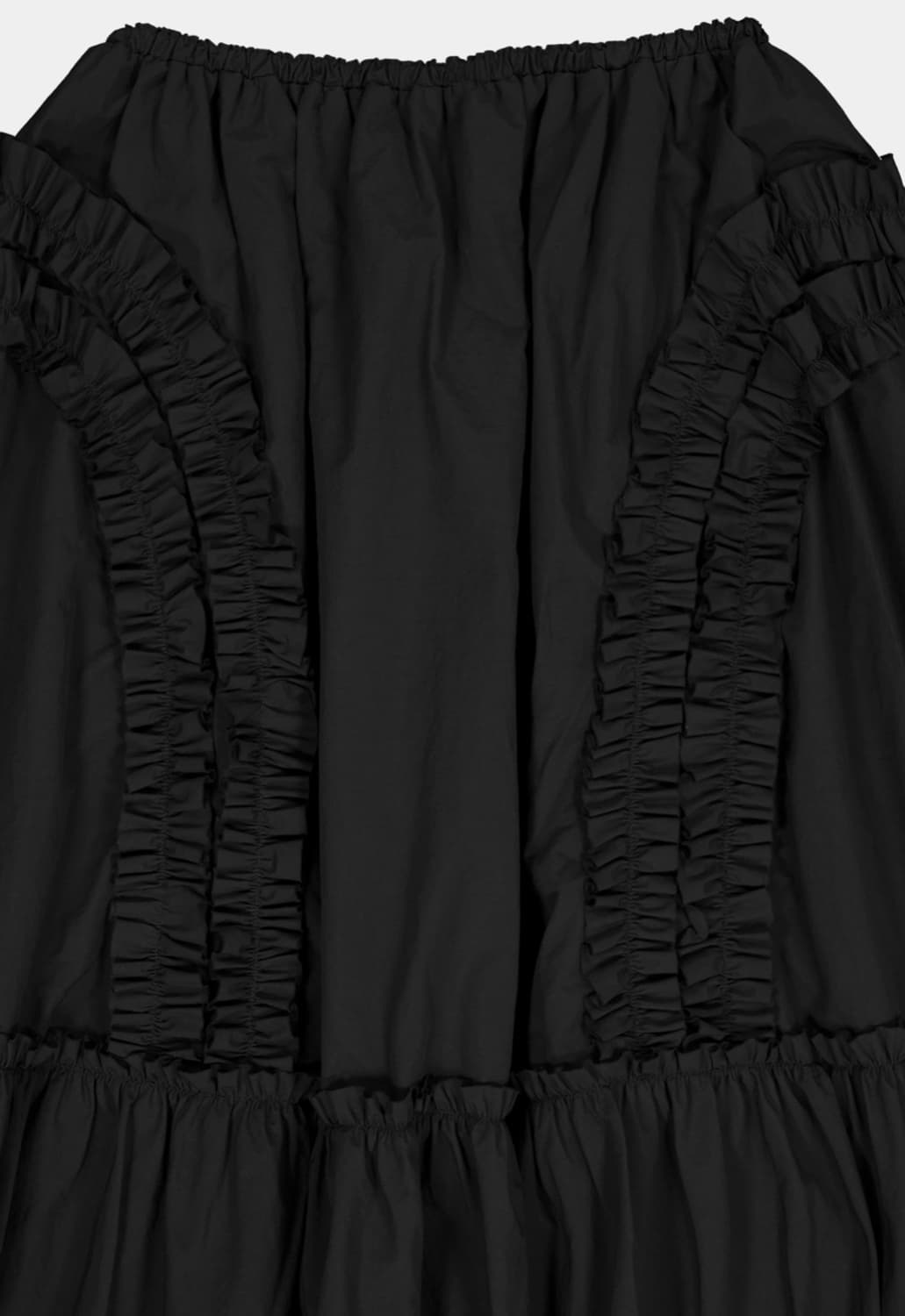 생긴스튜디오 banding ruffle nylon skirt -black 상품이미지5