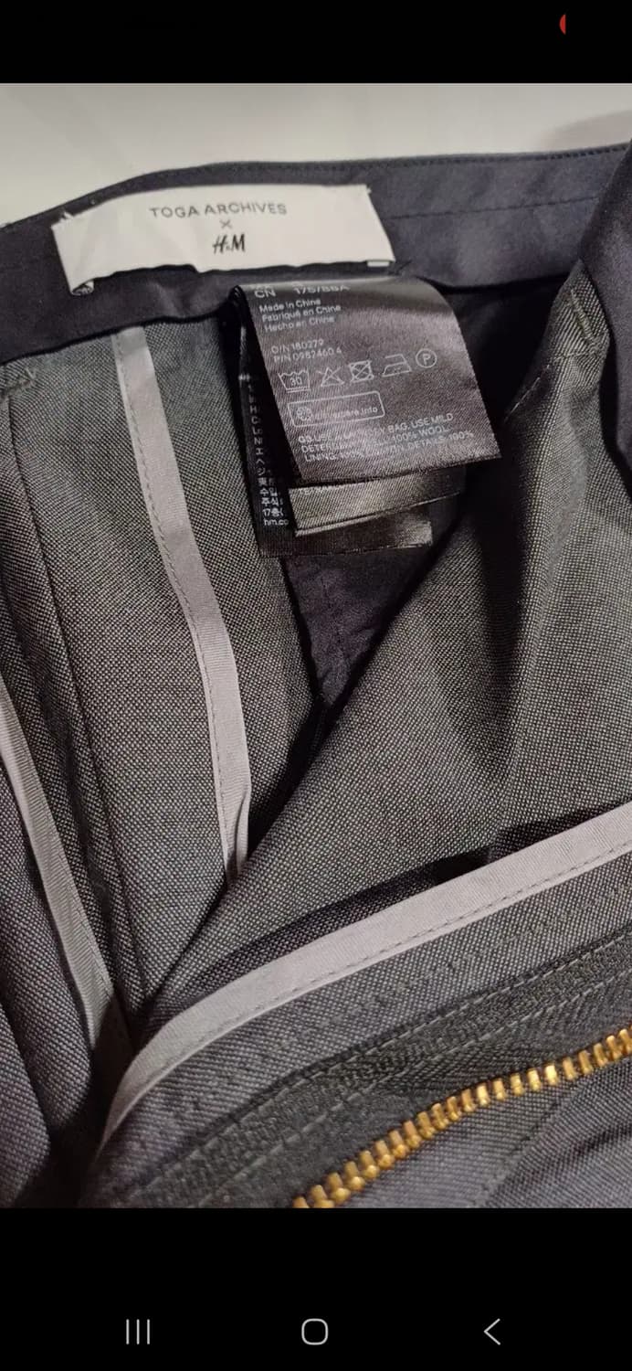[새제품]토가 h&m 스카프팬츠 HM 흐앤므 46 그레이 와이드슬랙스 상품이미지3