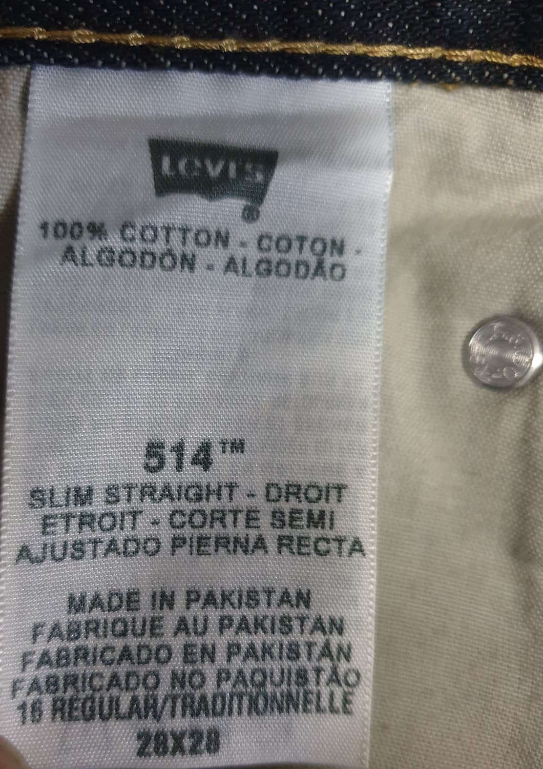 리바이스 514 빈티지워싱 데님팬츠 오일인디고 (16R 28W-28L) 상품이미지5