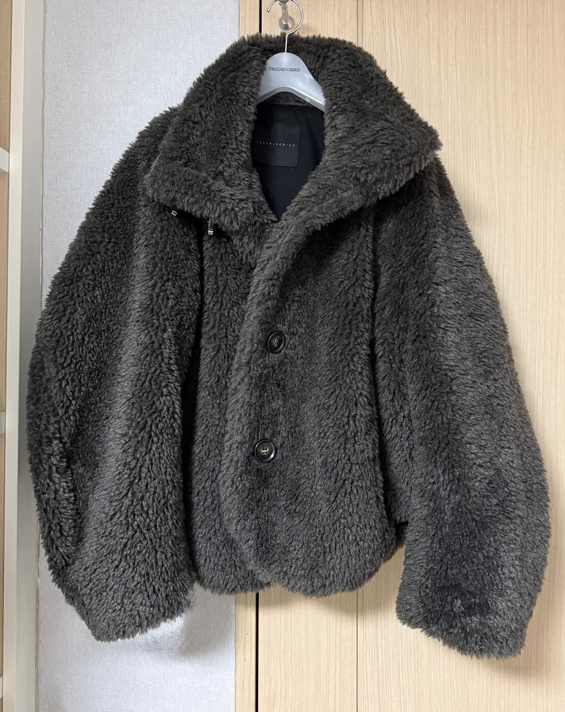 트리밍버드 메탈 훅 버튼 시어링 퍼자켓 상품이미지3