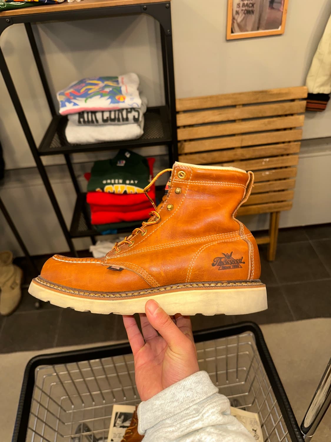 Thorogood USA moc toe leather boots (8D) 상품이미지7