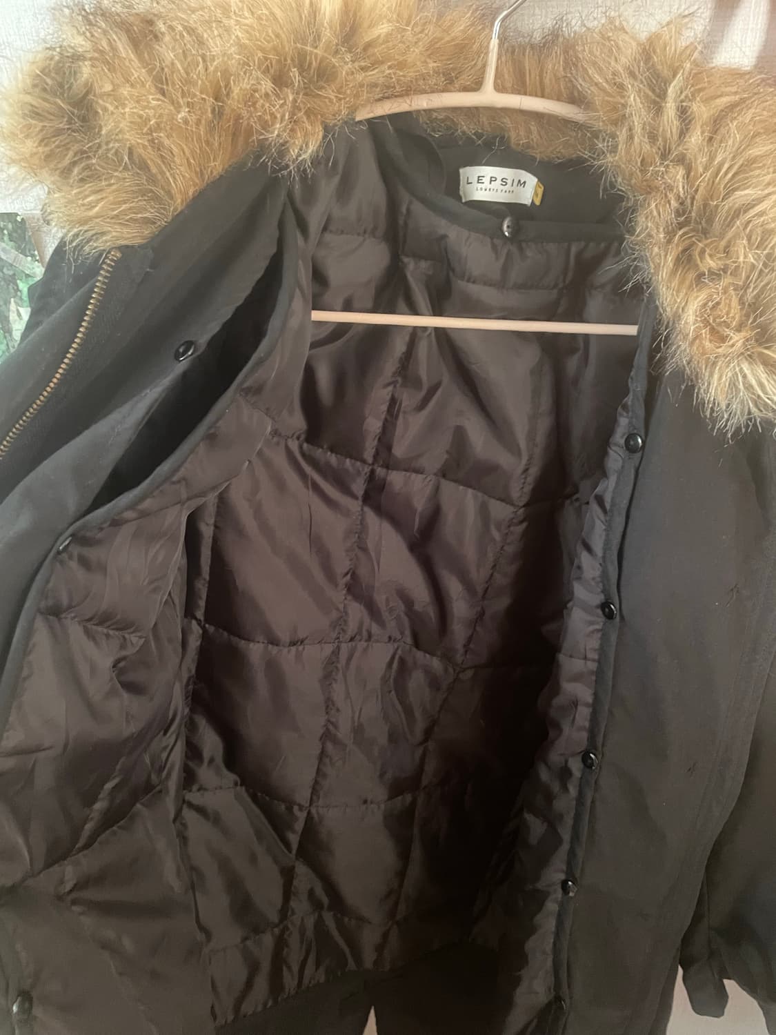 빈티지 퍼 카라 솔리드 야상 점퍼 상품이미지2