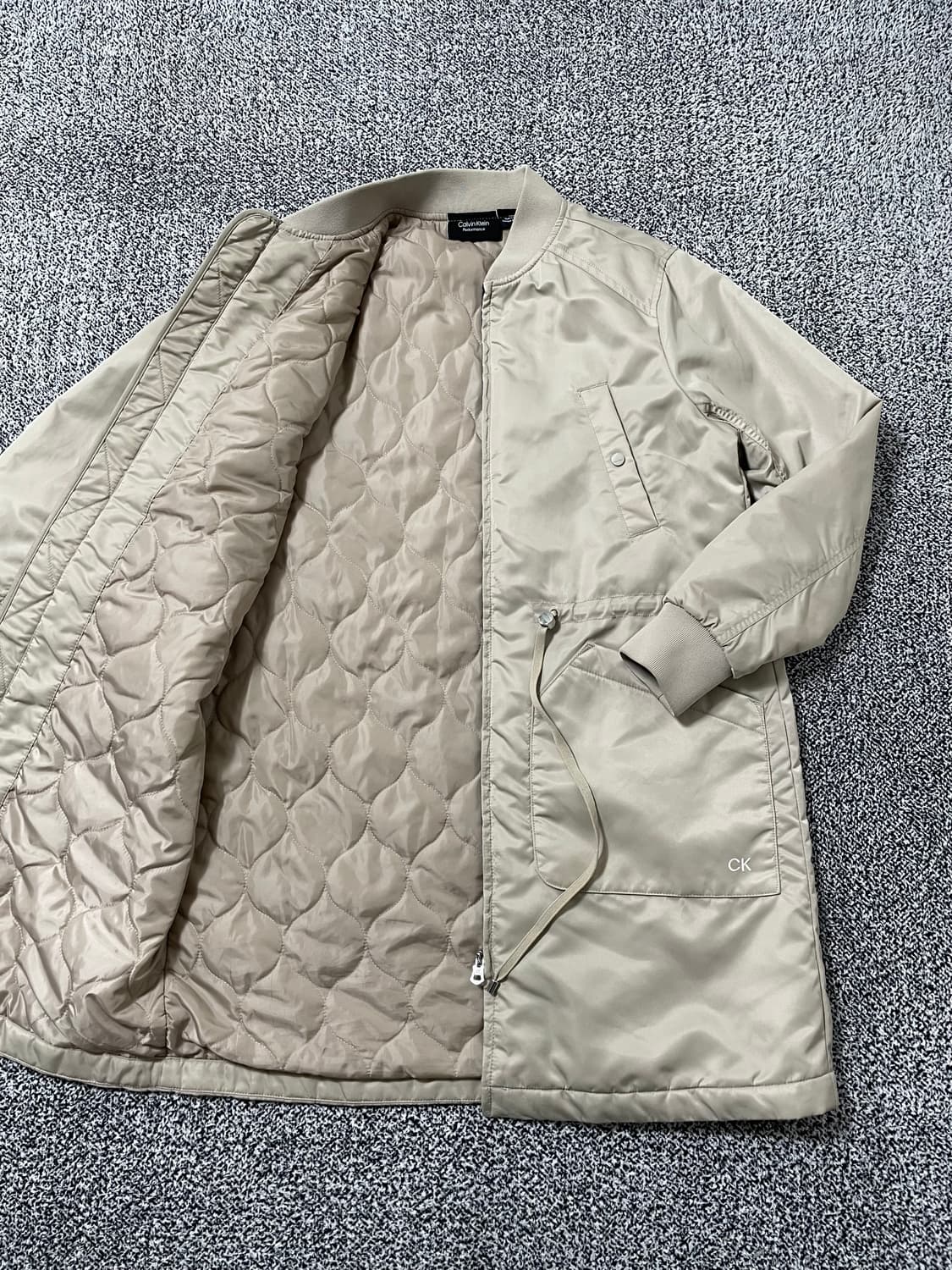 빈티지9. 캘빈클라인 누빔 자켓 봄버 항공점퍼 롱 코트 경량 패딩 상품이미지3