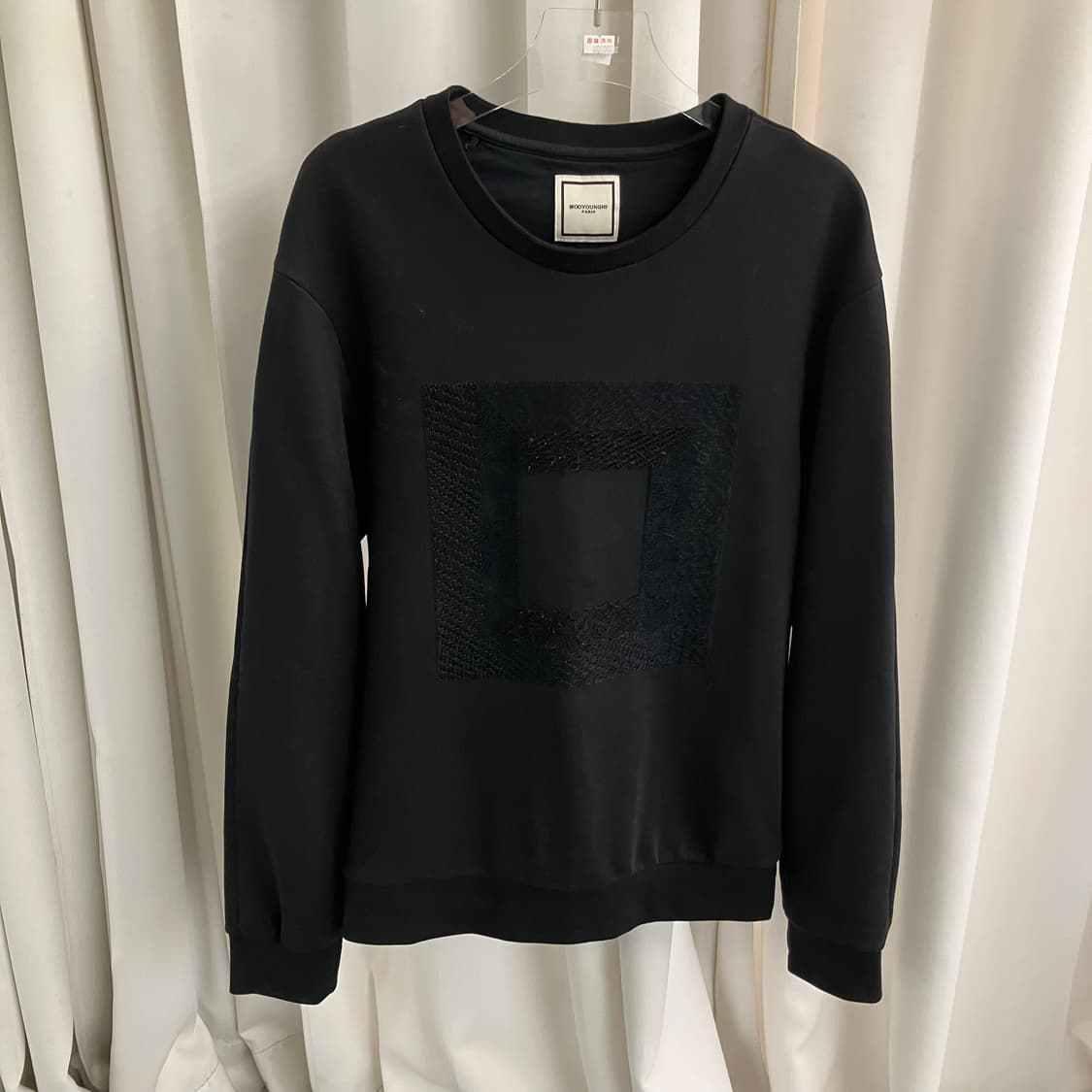 우영미 블랙 스퀘어 스웨트셔츠 50 상품이미지1