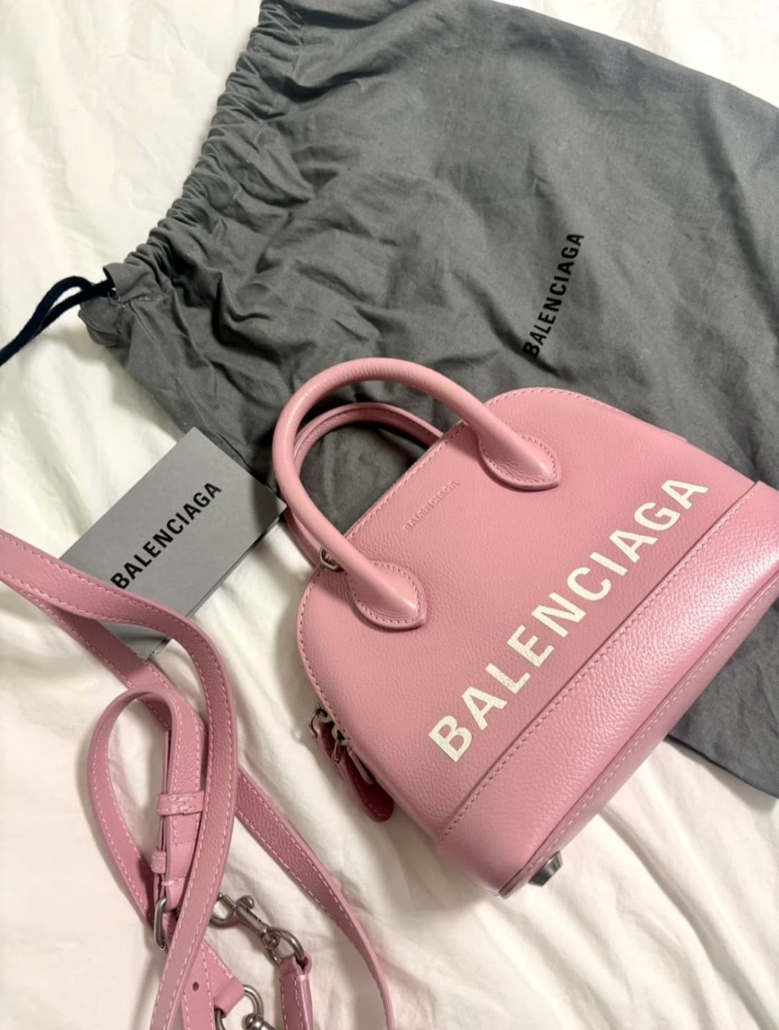 정품 발렌시아가 빌탑 핸드백 핑크 급처 상품이미지1