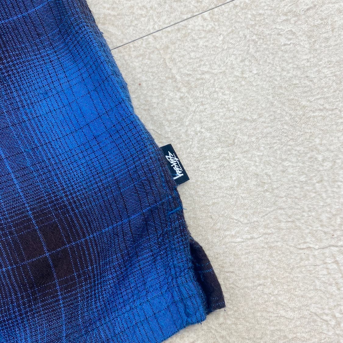 스투시 포켓 체크 옴브레 하프 셔츠 (100) 상품이미지3