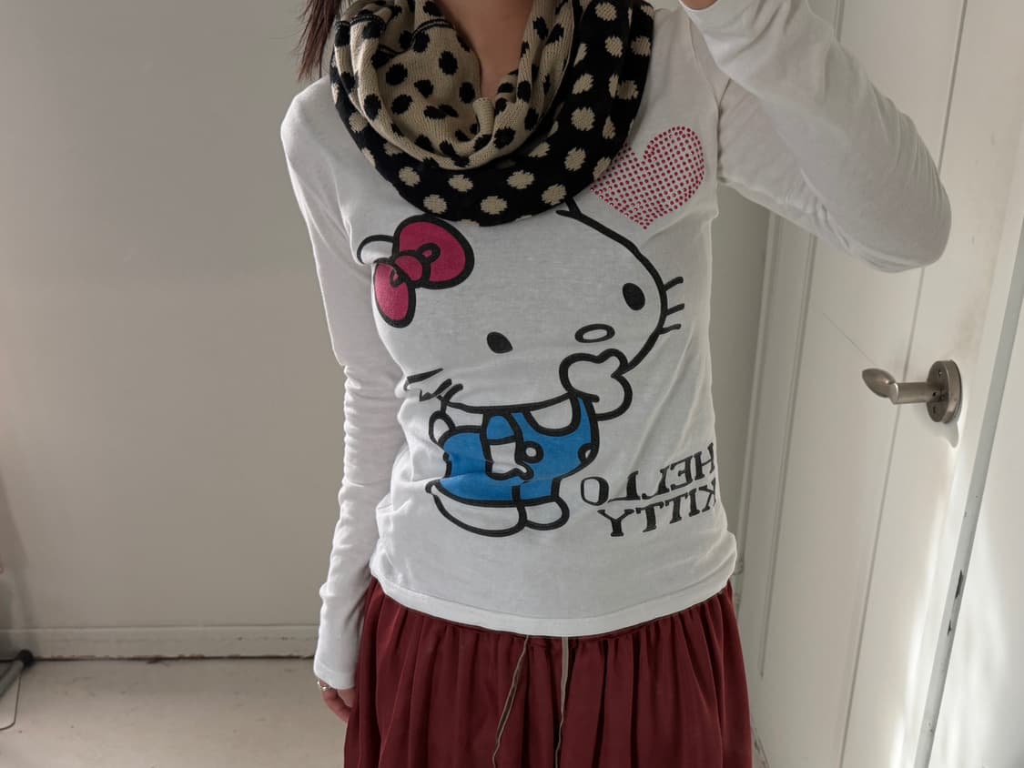 일본빈티지 도트 넥워머 목도리 스카프 상품이미지4