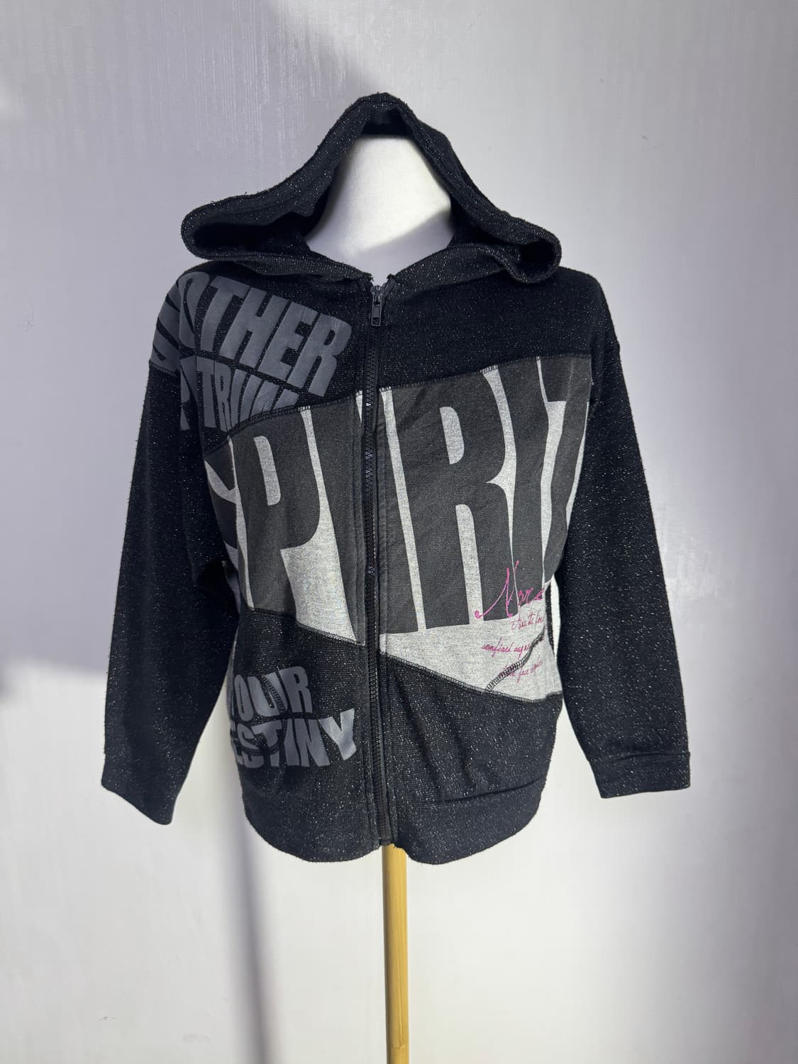 Sky bomber 레터링 후드집업 y2k 상품이미지1