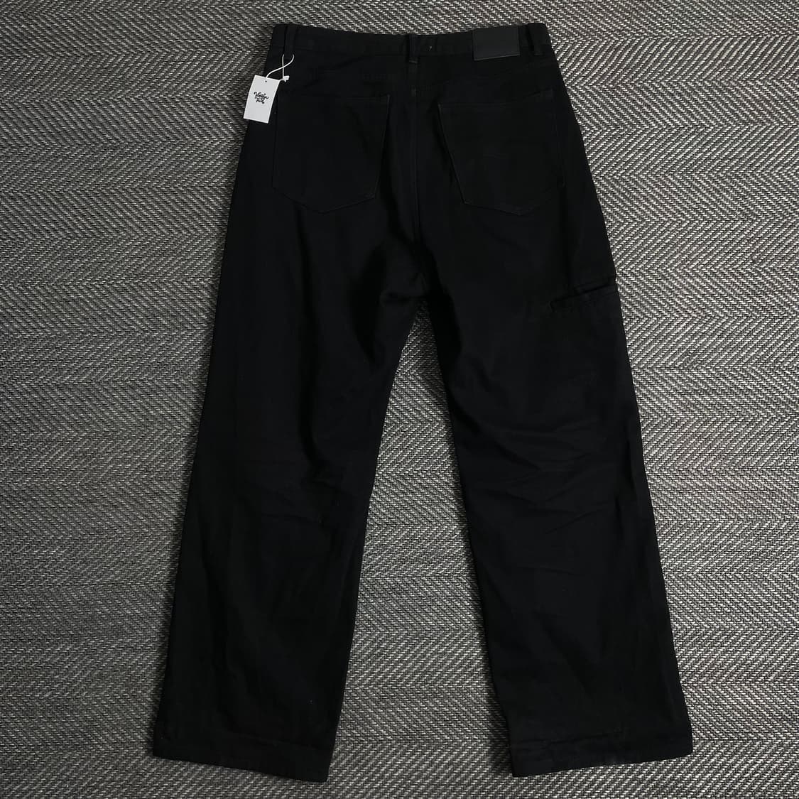 벌스데이 더블니 와이드핏 블랙 데님 팬츠y 3188 상품이미지5