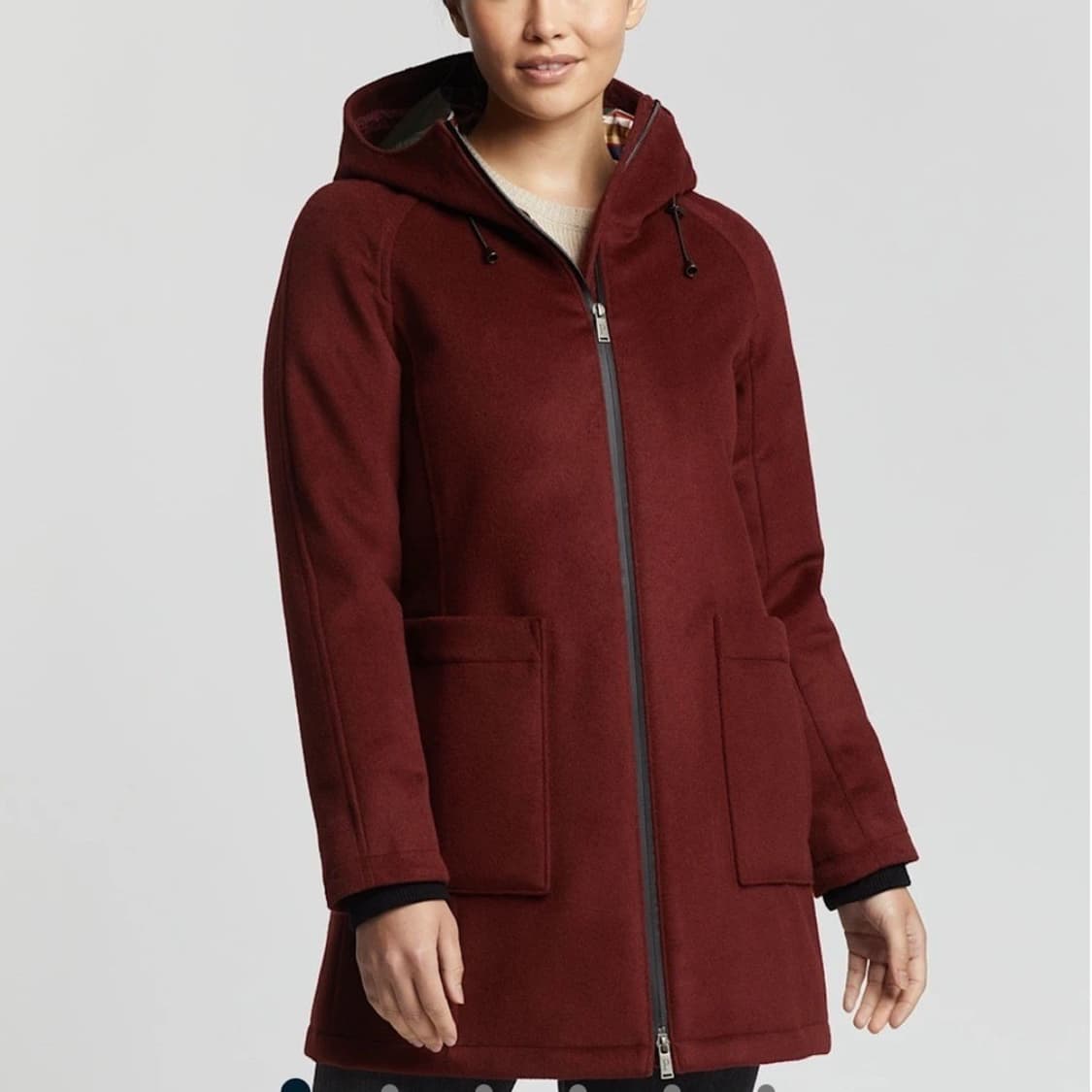 [새상품/M] 펜들턴 베벌리 패치 포켓 울 아노락 코트 (파이어드 브릭) 상품이미지10