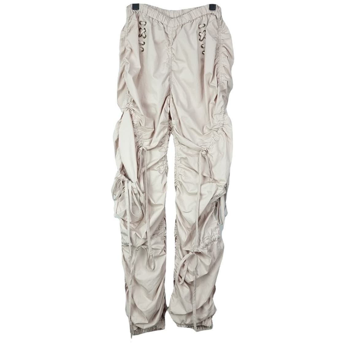 [쓰리타임즈] 루즈핏 리본 셔링 리코 카고 팬츠 M17557 상품이미지2