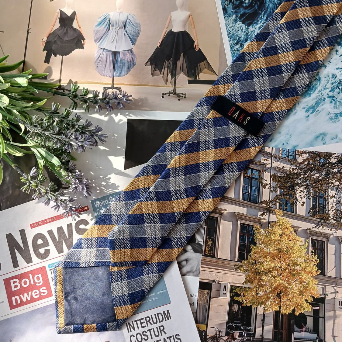 닥스 실크 블루 스트라이프 넥타이 8cm A+등급 A19811 상품이미지4