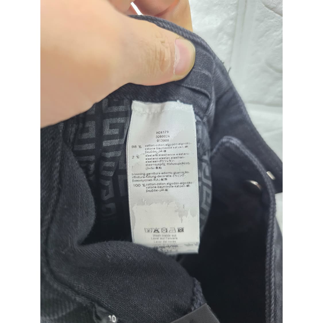 지방시 블랙 지퍼 포인트 팬츠 25인치 상품이미지3