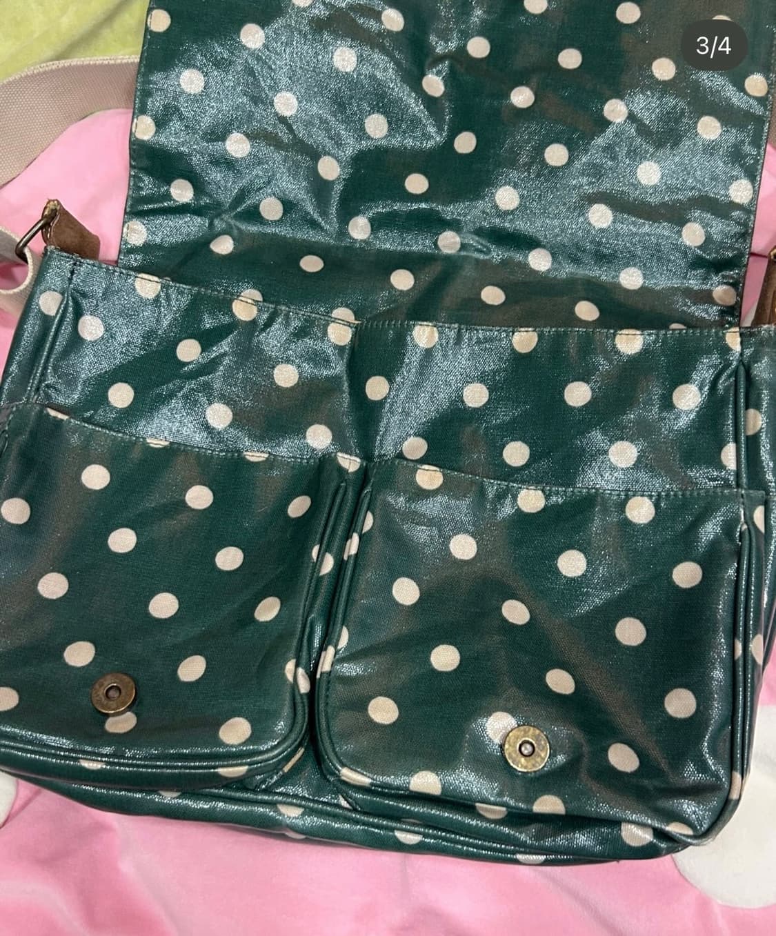 [모리걸] 초록 도트 보부상백 빈티지 아오이유우 상품이미지3