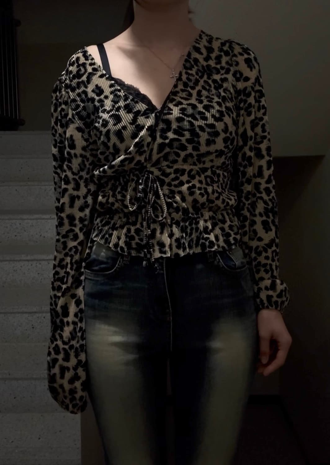 zara 레오파드 랩 블라우스 상품이미지1