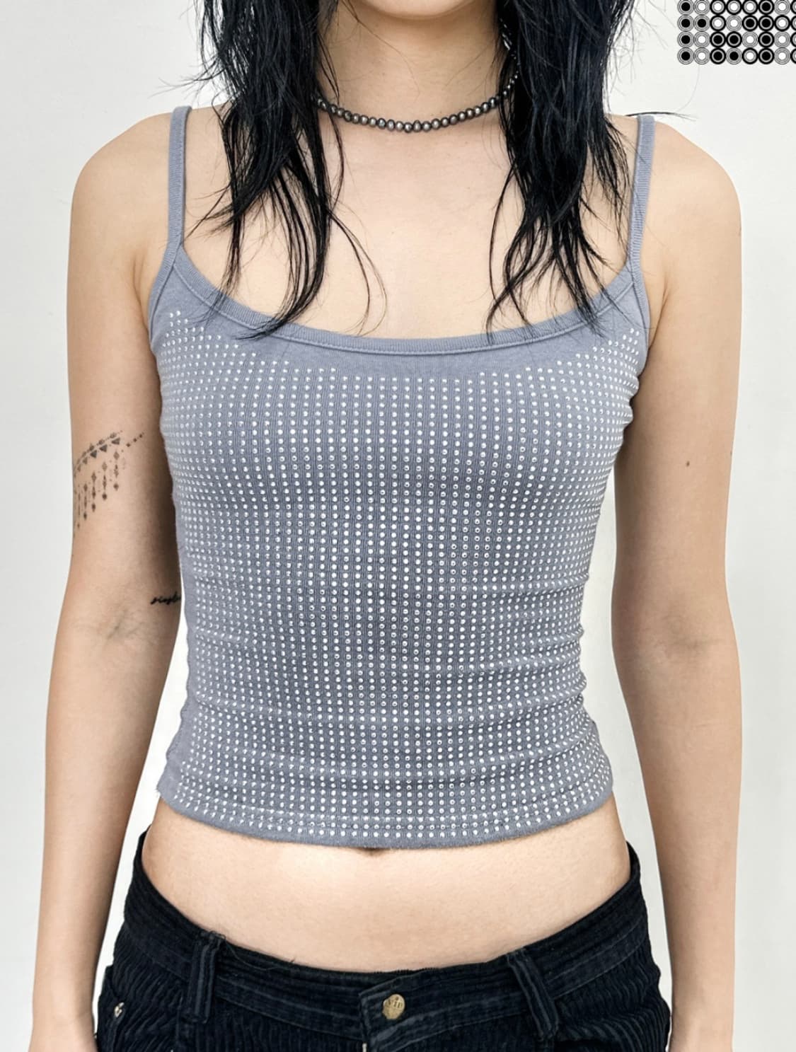 Aram Metallic gray tank top 상품이미지1