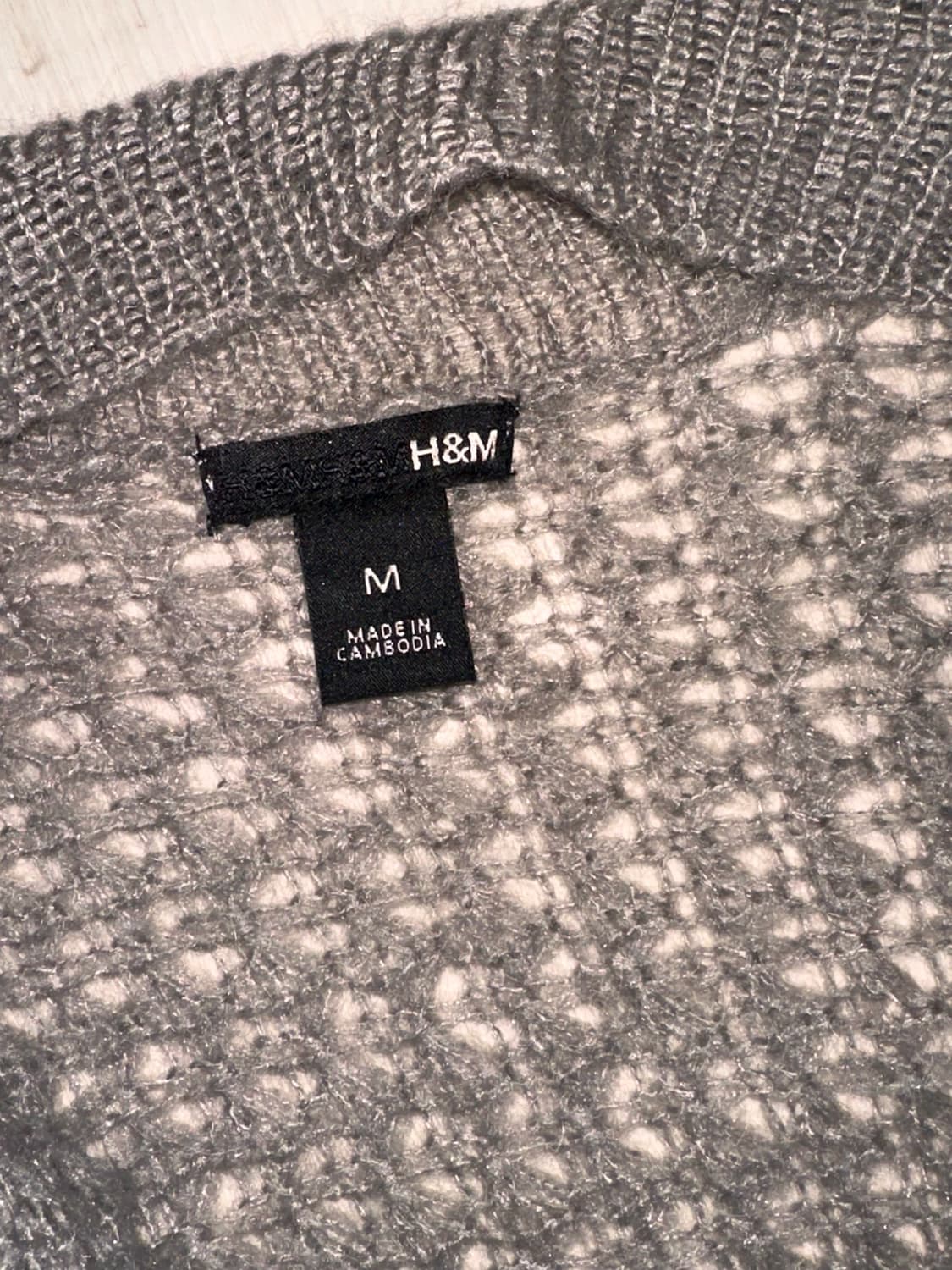 h&m 빈티지 레이어드 그레이 니트 상품이미지4