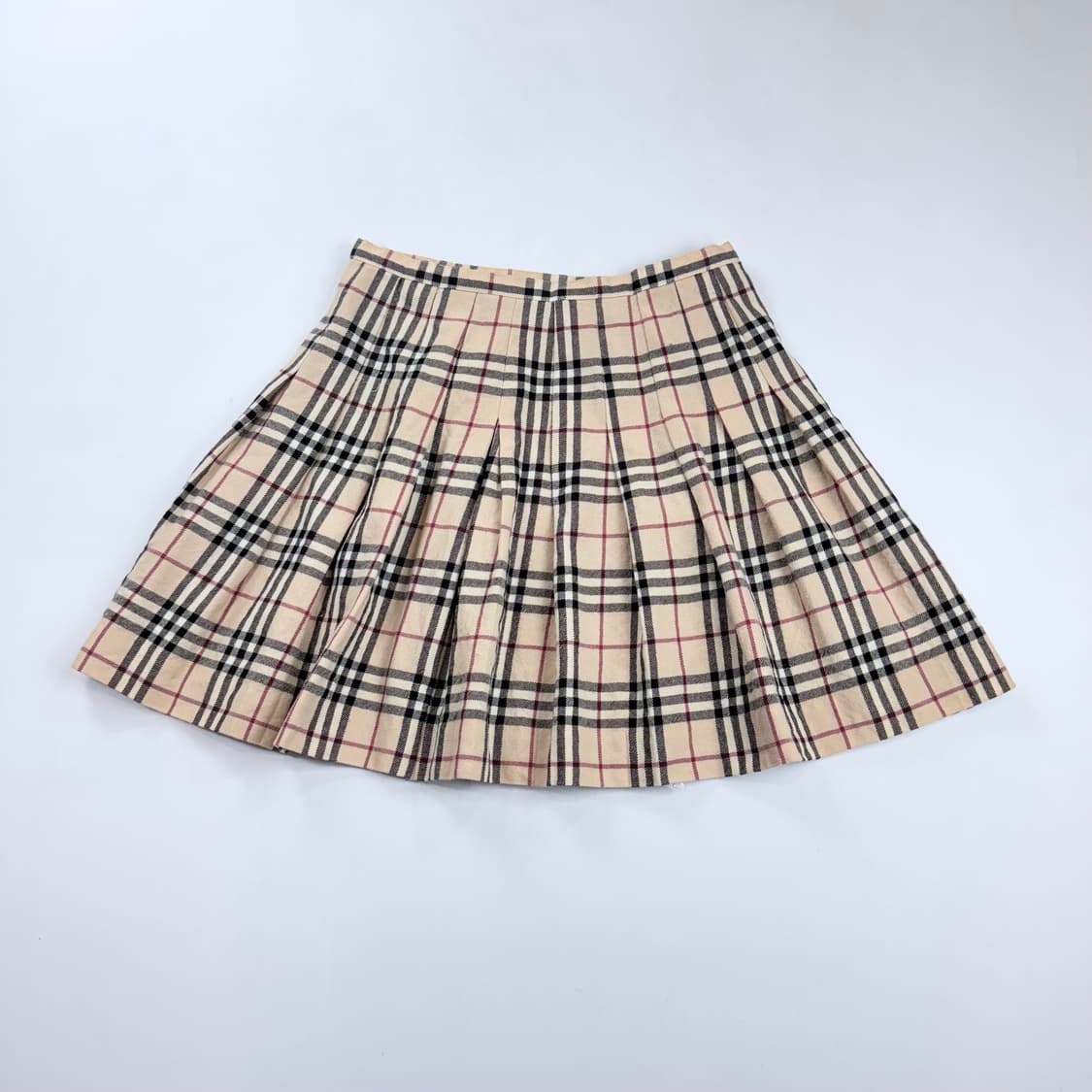 버버리 블루라벨 노바체크 가죽포인트 스커트 상품이미지4