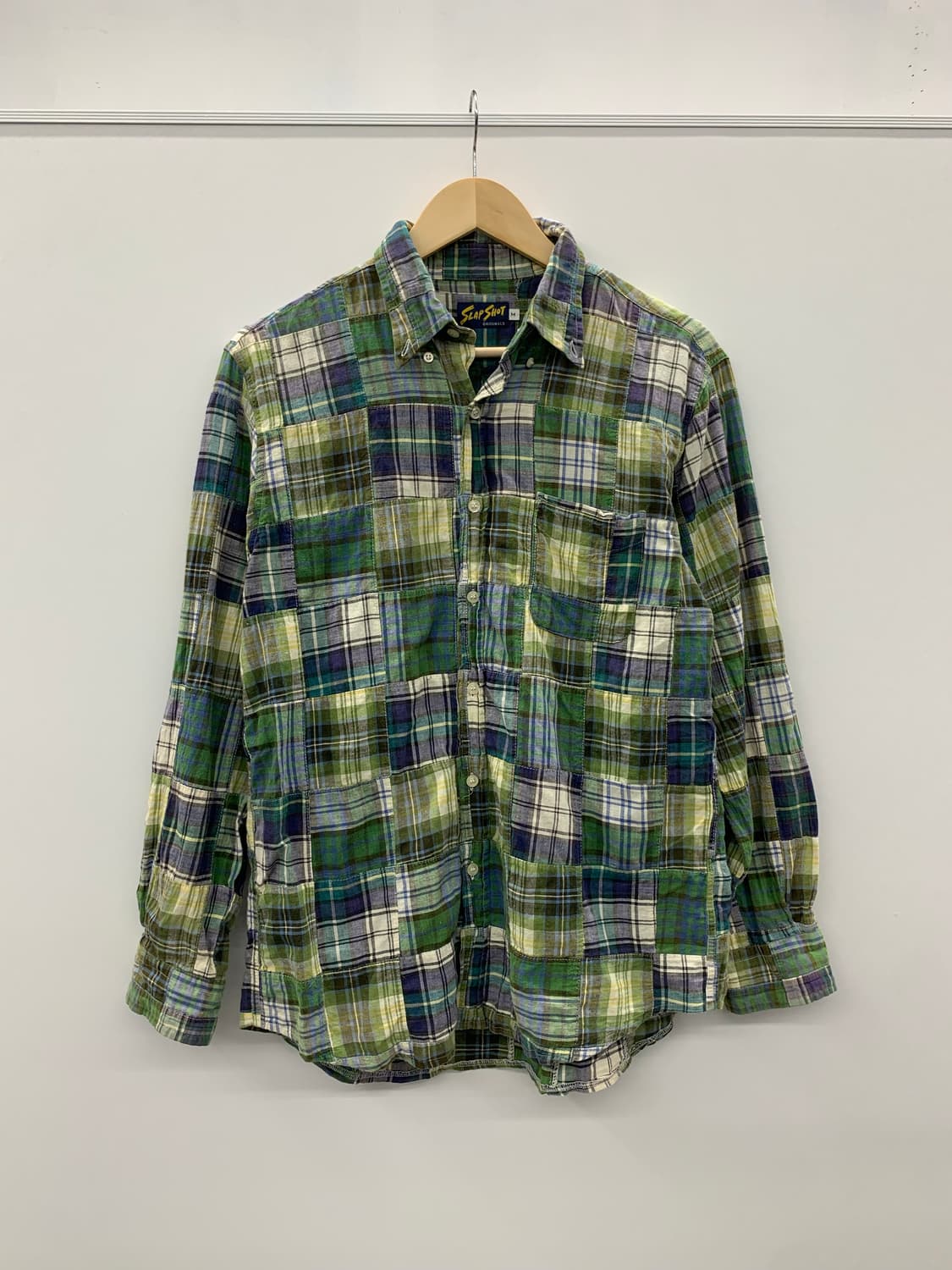 Slap Shot patchwork shirts 상품이미지1