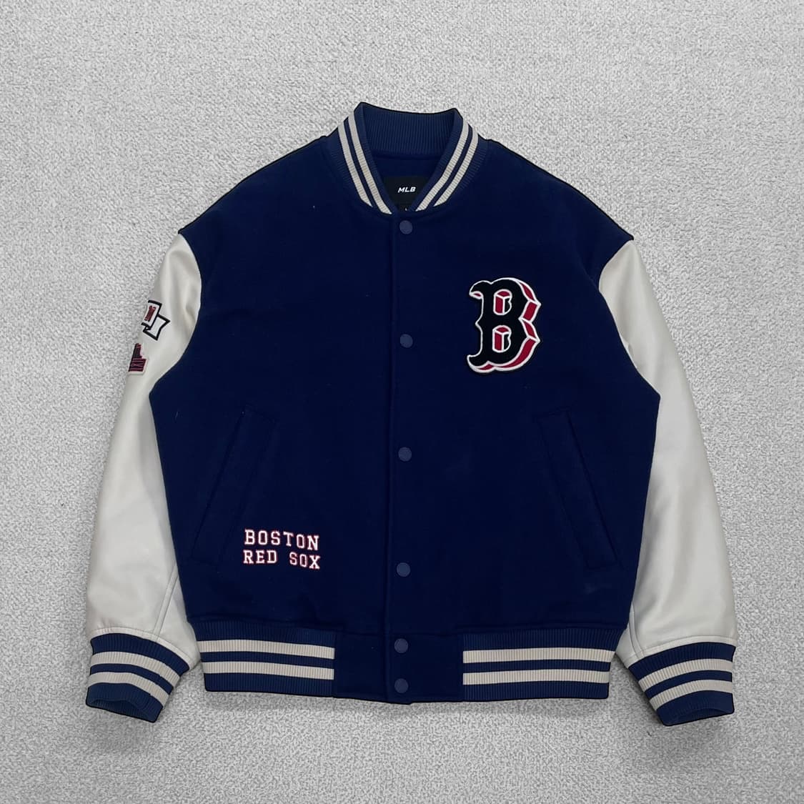 MLB 보스턴 레드삭스 울 바시티 자켓 네이비 상품이미지2