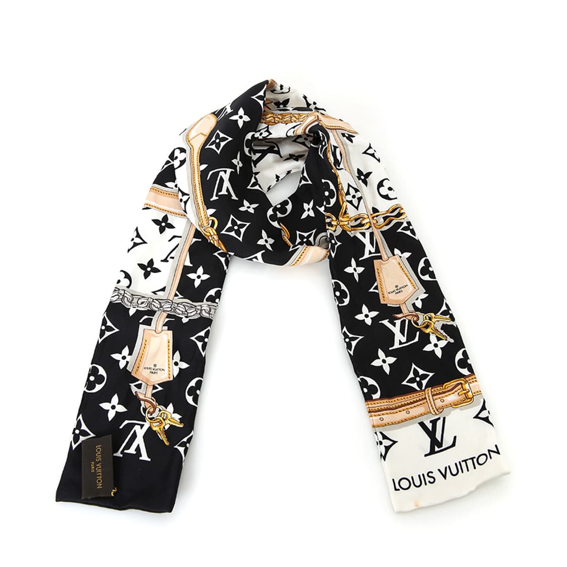 루이비통 컨피덴셜 방도 블랙 화이트 반다나 미니스카프 M78656 상품이미지7