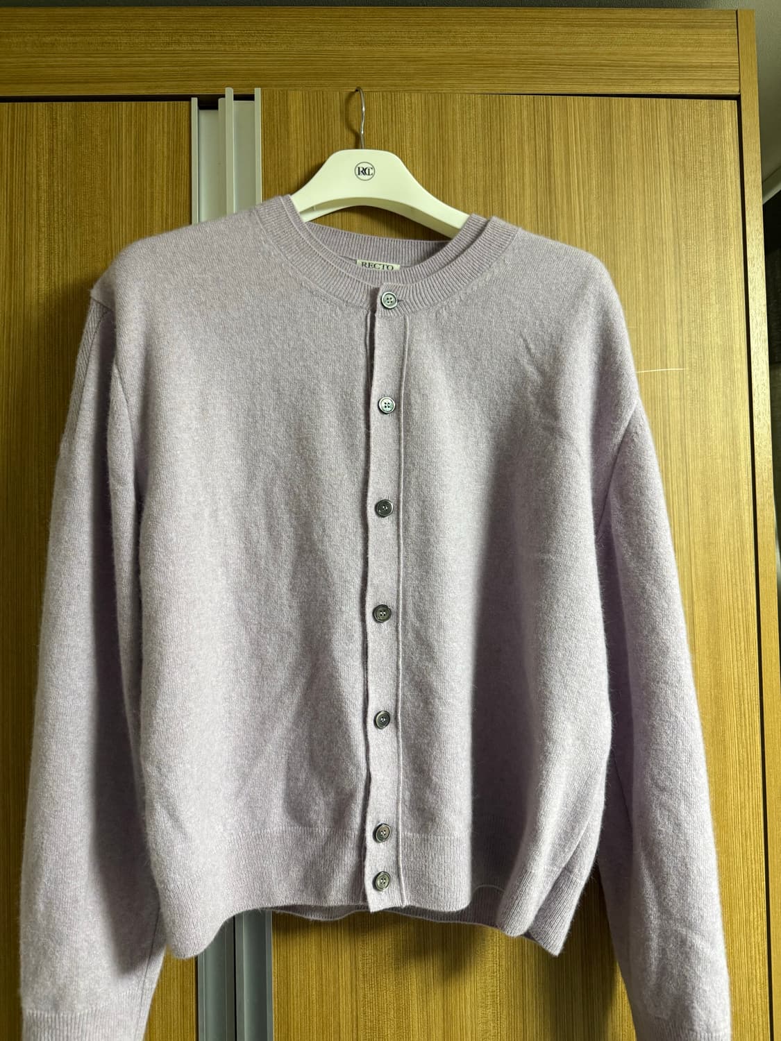 렉토 레이어드 가디건 라벤더 니트 L 상품이미지2