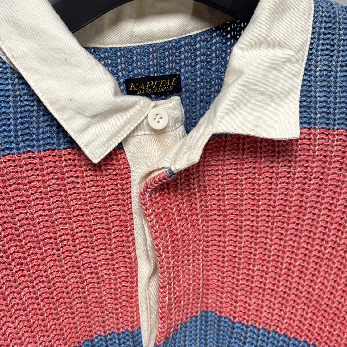 3) kapital 캐피탈 코튼 니트 럭비 셔츠 상품이미지3