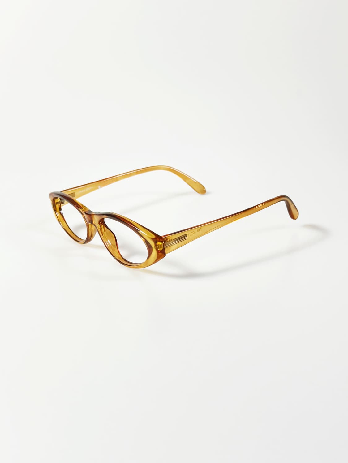 COACH 허니 엠버 오벌 뿔테 프레임 빈티지 안경 상품이미지3