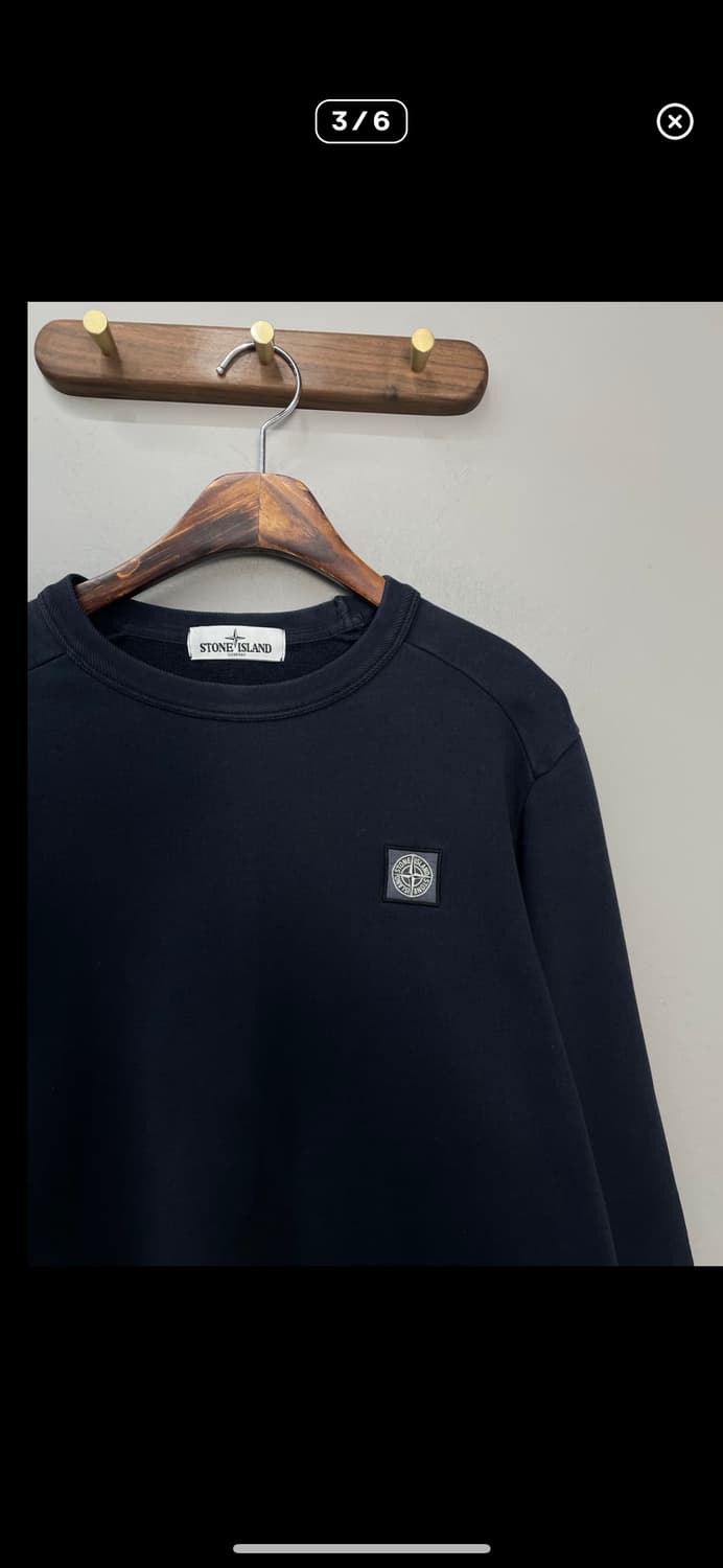 스톤아일랜드 로고패치 네이비 맨투맨 A2997 상품이미지3