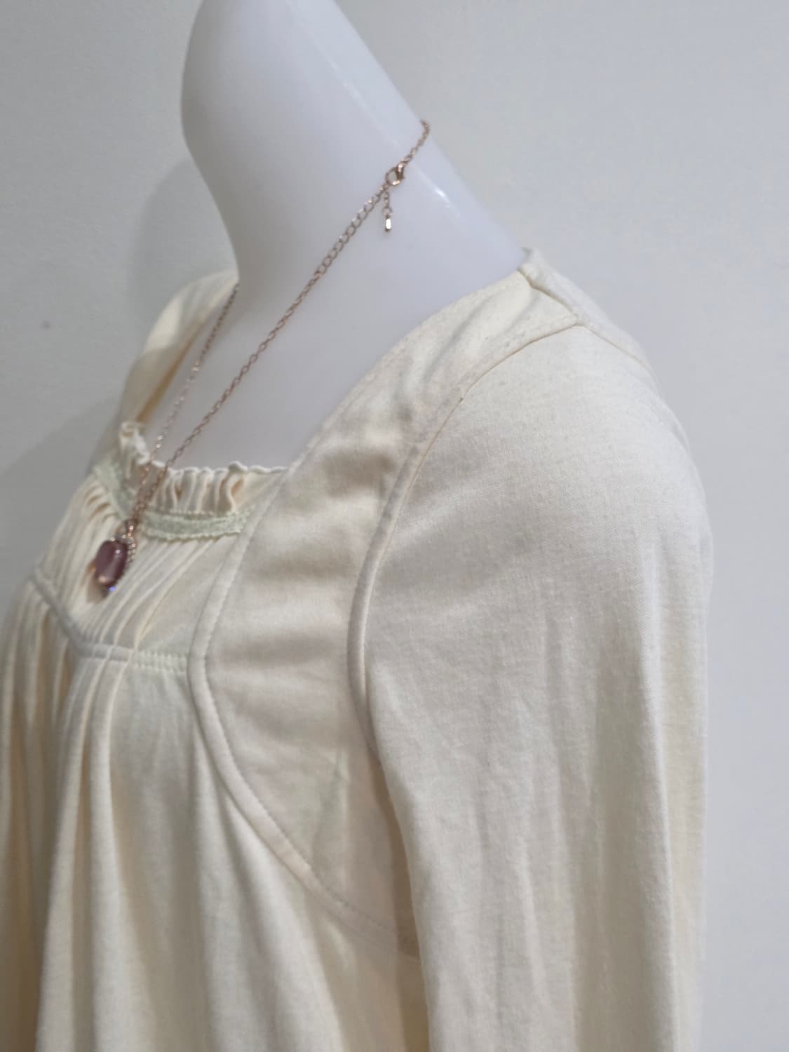 일본빈티지)아오이유우 스즈코모리걸 엑팜깔 프릴로맨틱롱슬리브바선생원피스 상품이미지4