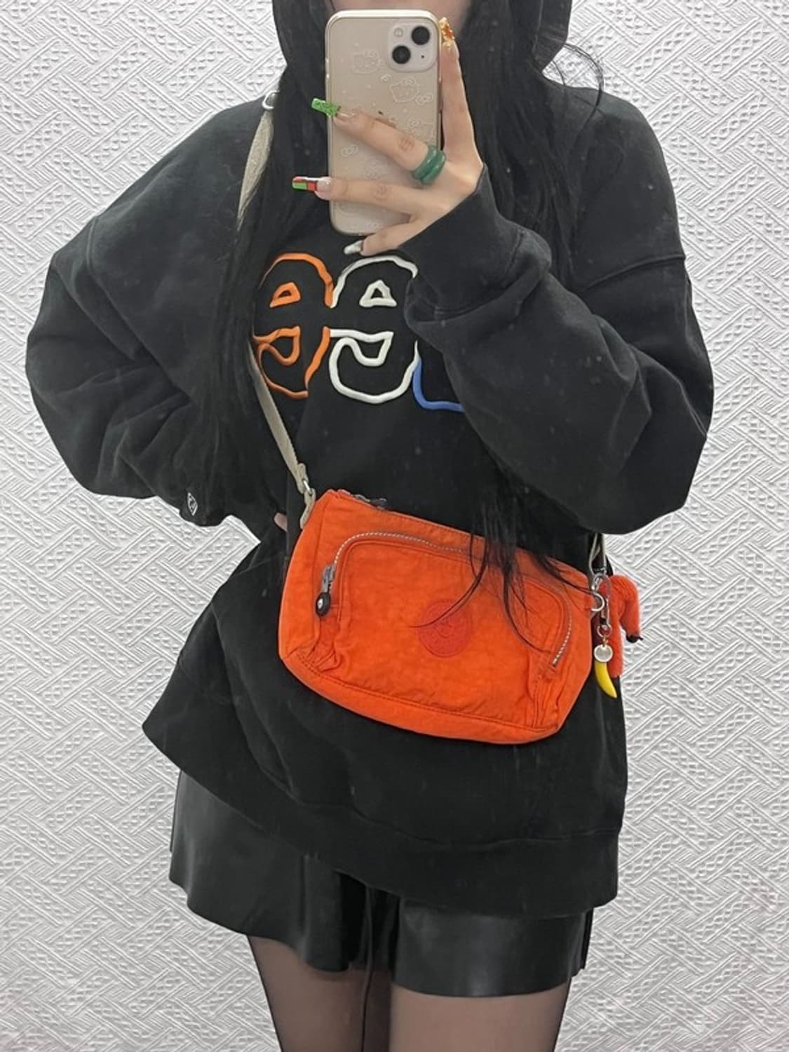키플링 빈티지 스트릿 키치 Y2K 오렌지 미니 크로스백 C09605 상품이미지1