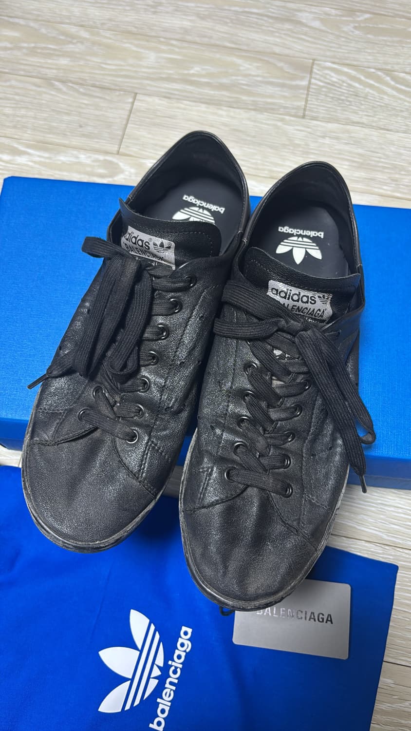 발렌시아가 스탠스미스 레더 블랙 43사이즈 플랫화 상품이미지2