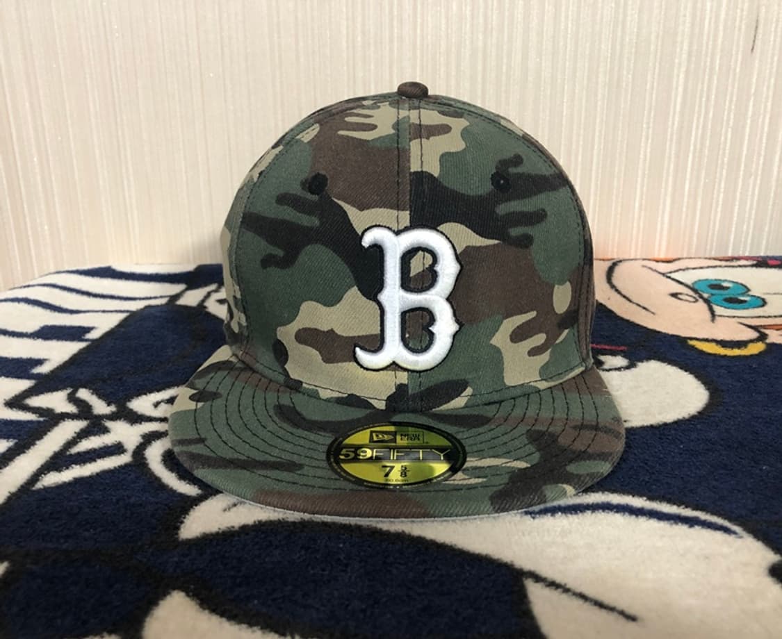 MLB 뉴에라 쿠퍼스타운 보스턴레드삭스 카모모자/캡 7 5/8 상품이미지4