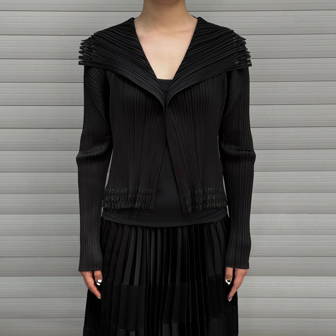Number Pattern black Cardigan 상품이미지9