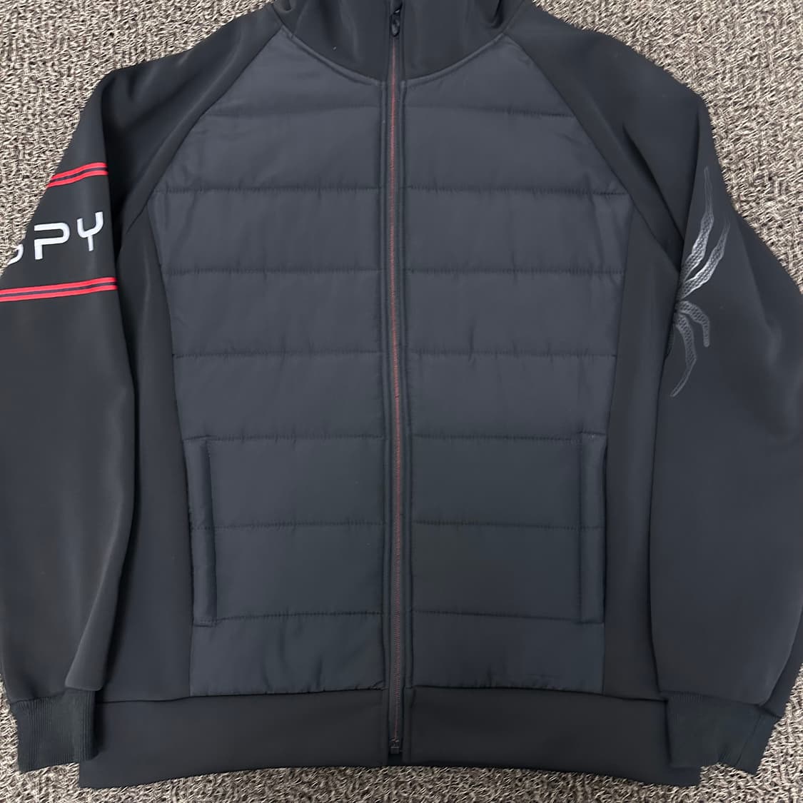 Spyder 스파이더 기모 후드 집업 블랙 105(XL) 상품이미지3