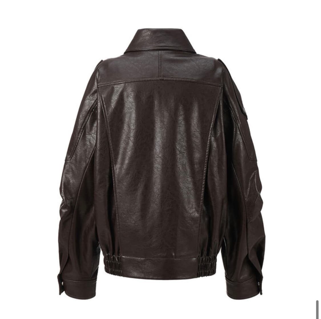 퀸스래빗 Trim Oversized Leather Jacket 상품이미지2