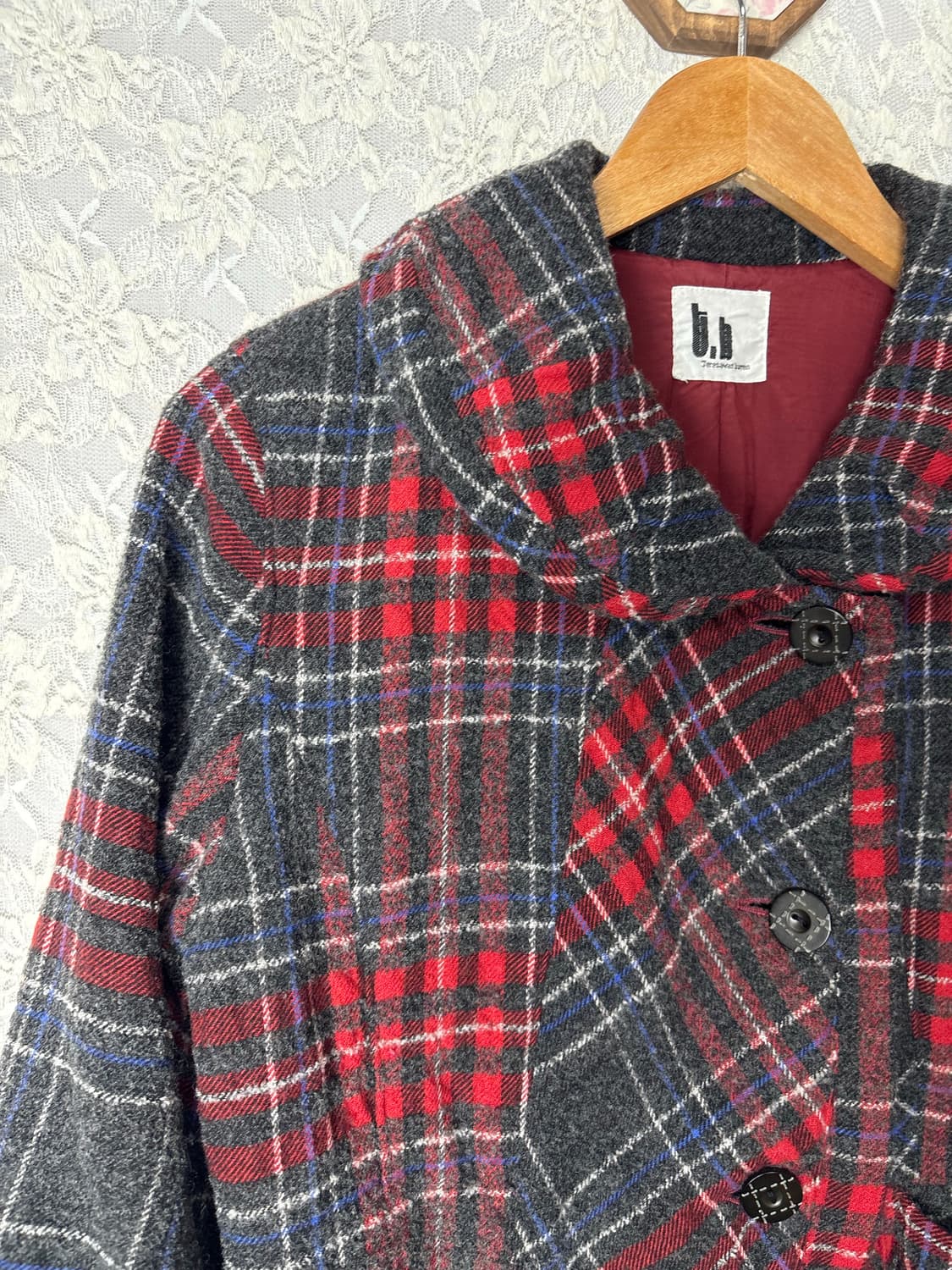 레드 체크 숏 자켓 상품이미지6