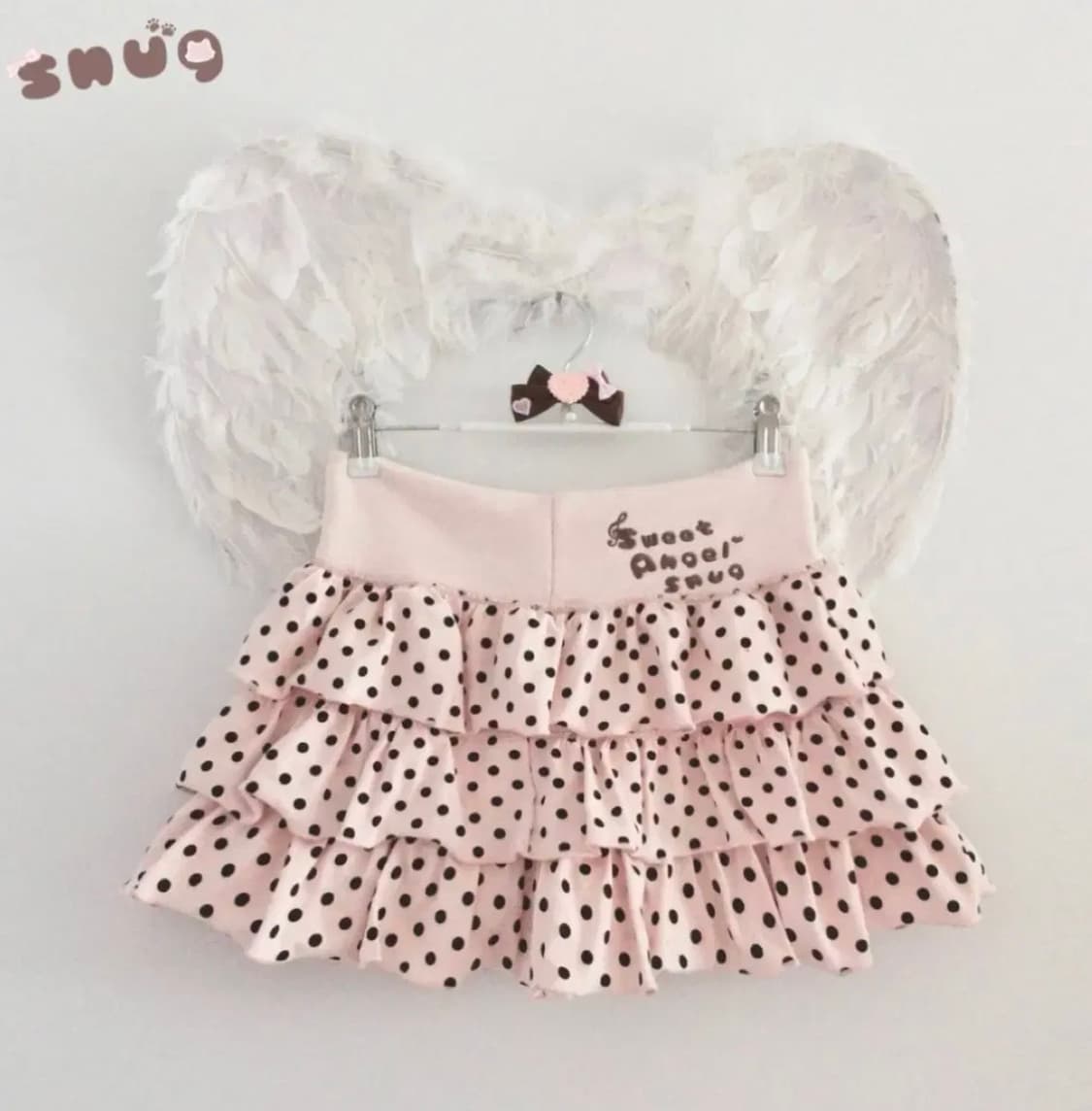 스너그 snug 스윗 엔젤 핑크 도트 캉캉스커트 딸기초코 브라운 서냥님 상품이미지2
