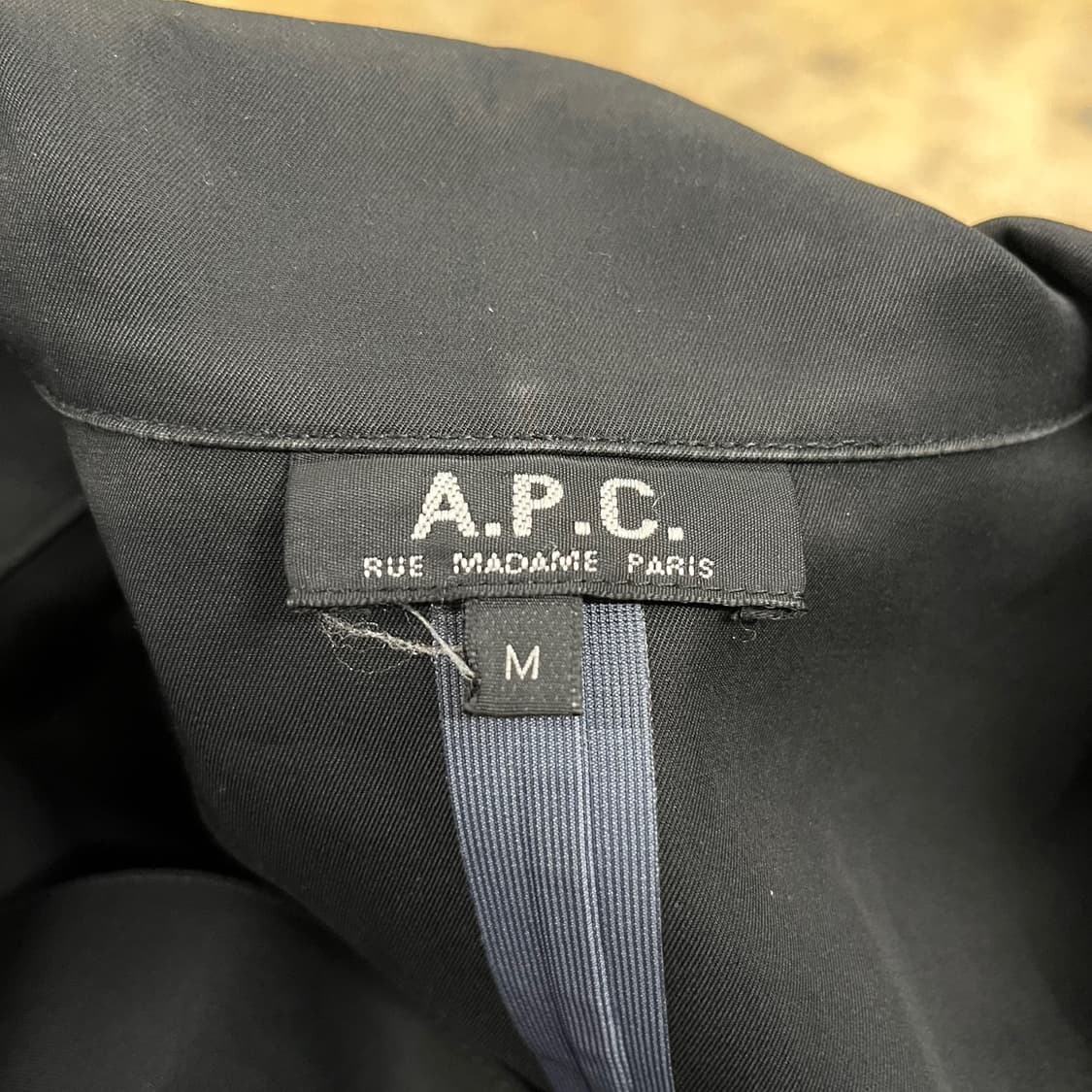 [정품/M] A.P.C. 아페쎄 블랙 코튼 랩 코트 b16 상품이미지5