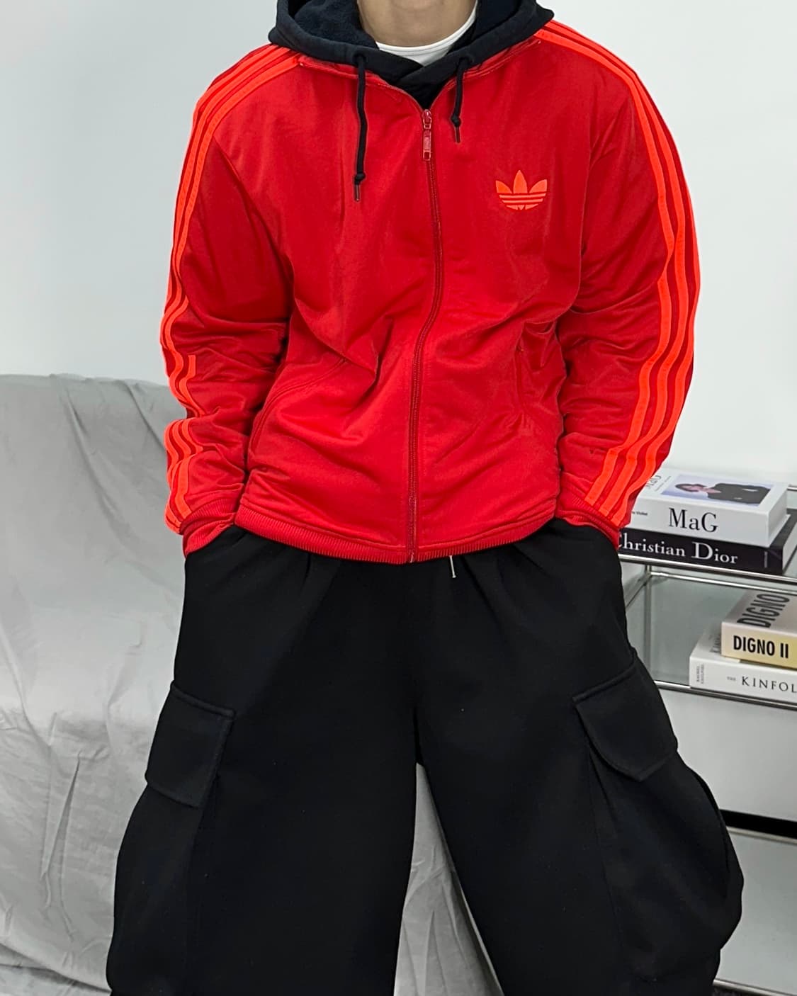 아디다스 레드 파이어버드 트랙탑 져지 100 상품이미지1