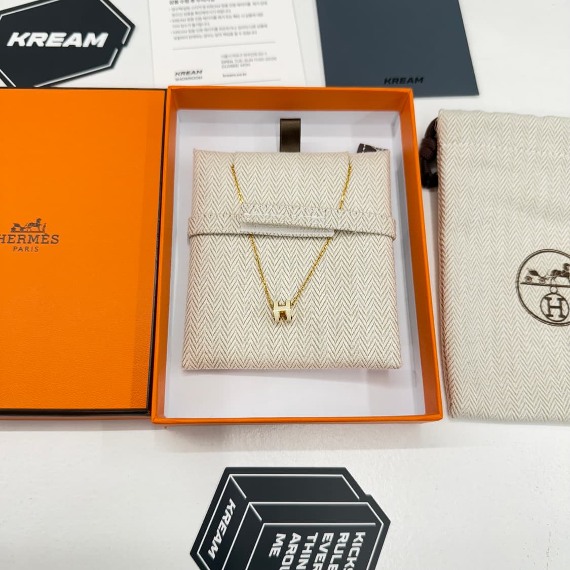 [풀박스] 에르메스 팝아슈 미니 목걸이 화이트 골드 상품이미지3