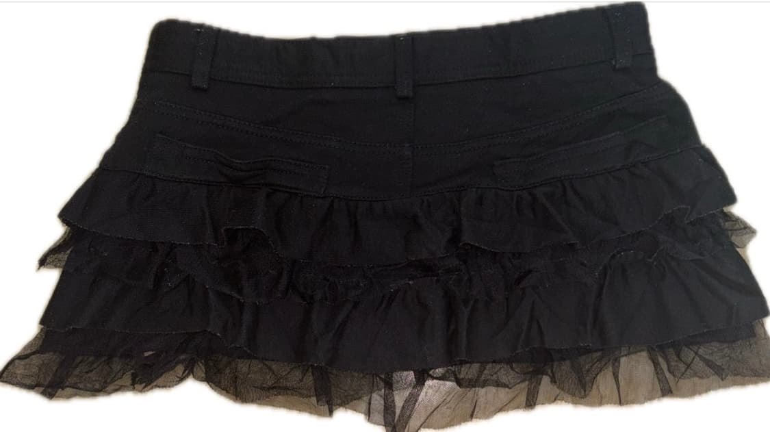 블랙 프릴 미니스커트 상품이미지2