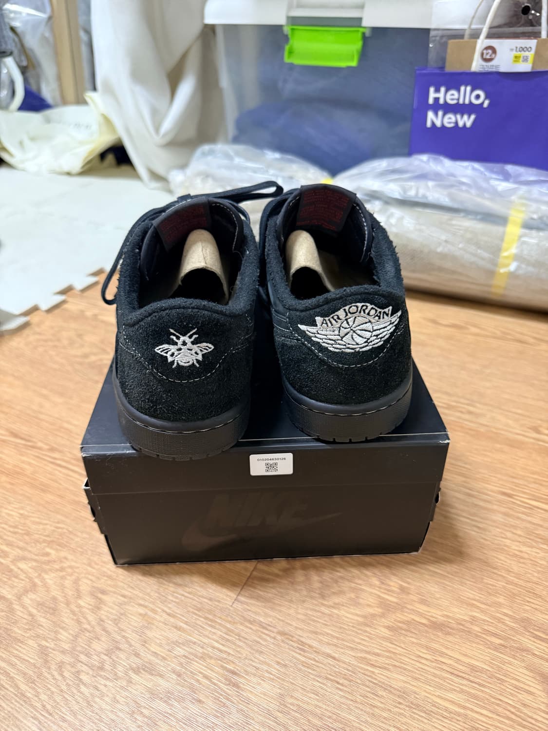 [255] 조던 1 x 트래비스 스캇 레트로 로우 OG SP 블랙 팬텀 상품이미지4