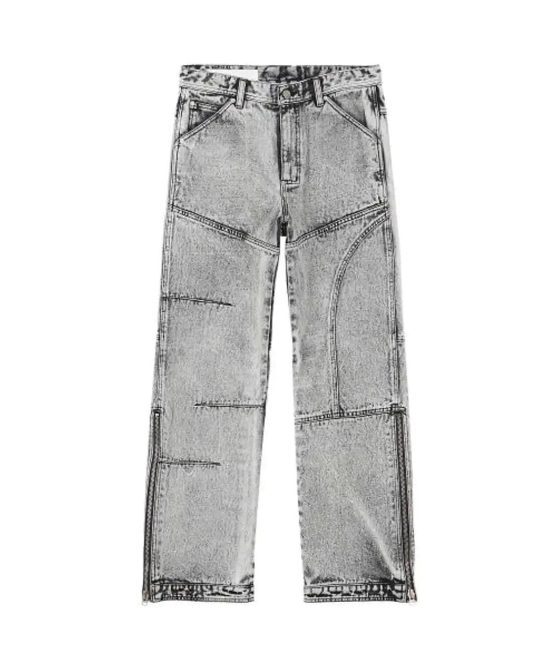 앤더슨벨 블리치 지퍼 진 데님 팬츠 S 상품이미지1