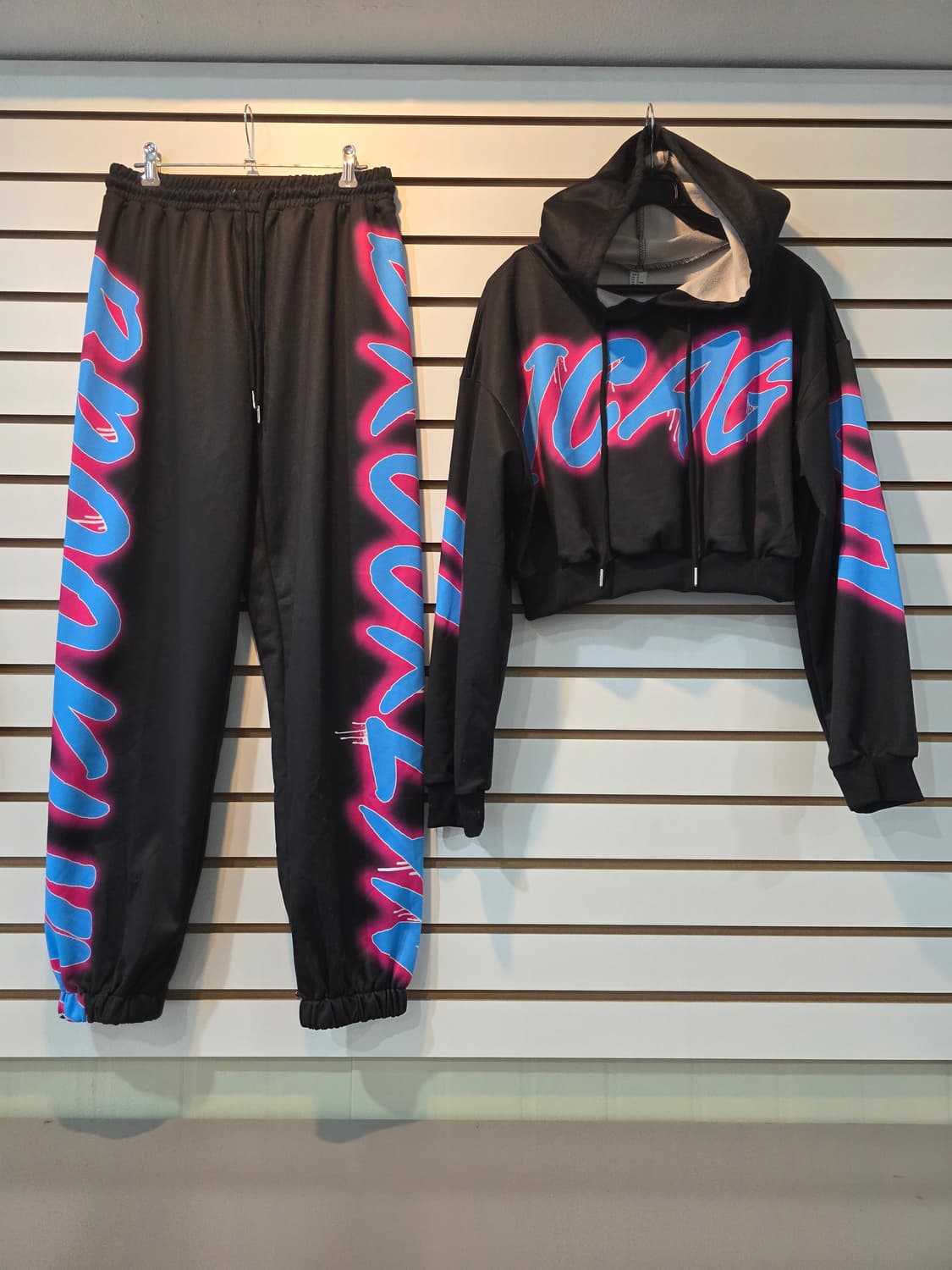 (여성) 페인팅 포인트 크롭 후드티 츄리닝 st 상품이미지1