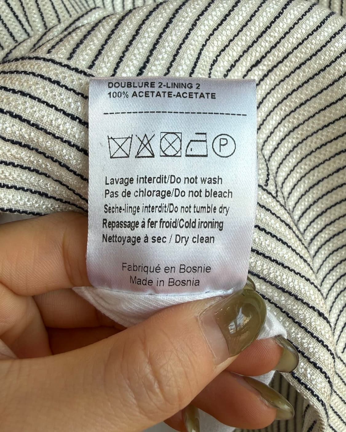 끌로디 피에르 스트라이프 린넨 혼방 자켓  상품이미지10