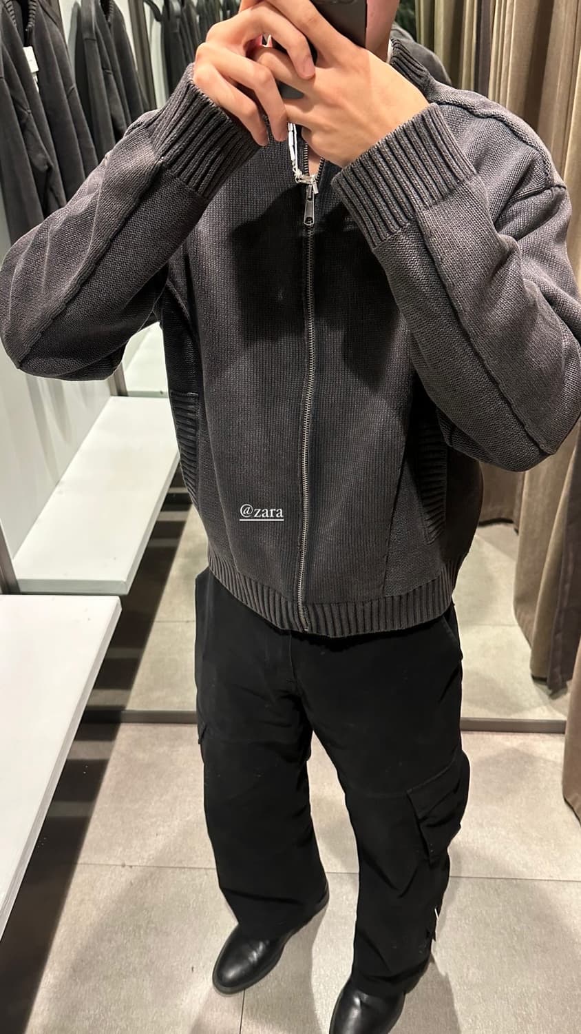 자라 니트집업 상품이미지3