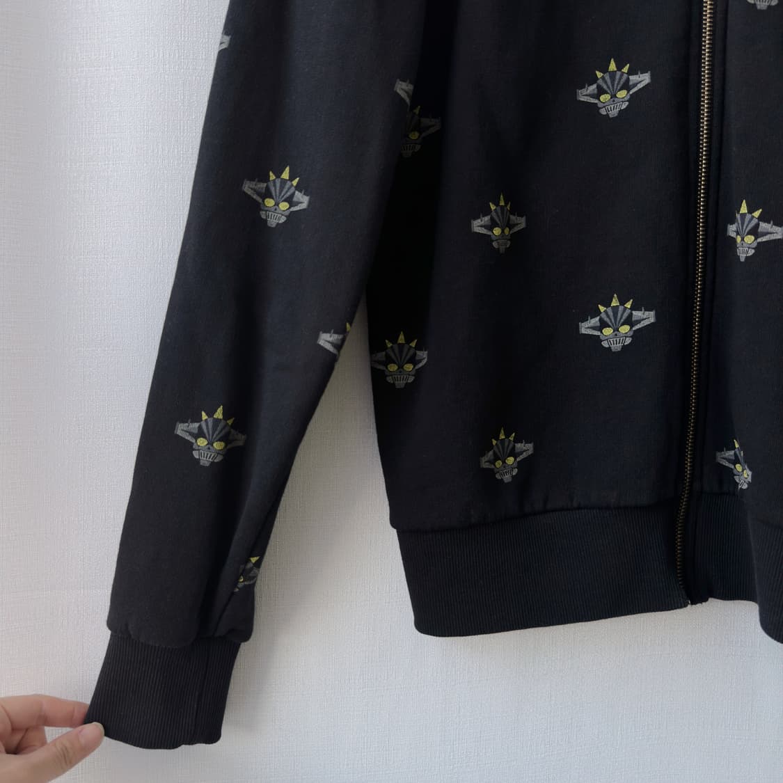 하이드로겐 로봇 스컬 프린팅 블루종 블랙 L 상품이미지3