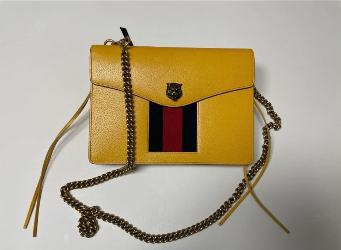 구찌 주미 체인백 옐로우 금장 상품이미지2